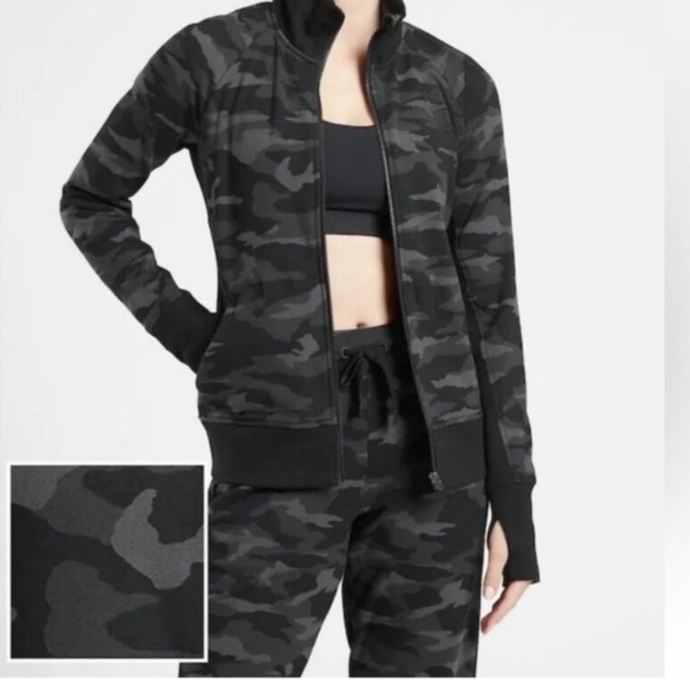 Athleta Full Zip Camo Jacket | Size XS
